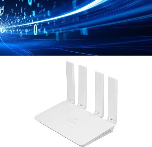 POCREATION 4G LTE WiFi Router, Unlocked Mobile Hotspot Wireless Internet Router with 4 High Gain Antennas and SIM Card Slot, for Europe Asia Home Office Use (US Plug) in Kuwait