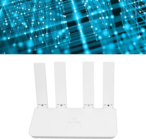 POCREATION 4G LTE WiFi Router, Unlocked Mobile Hotspot Wireless Internet Router with 4 High Gain Antennas and SIM Card Slot, for Europe Asia Home Office Use (US Plug) in Kuwait