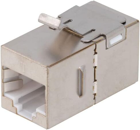 NavePoint CAT6A FTP Inline Keystone Coupler, RJ45 Female to RJ45 Female, 10 Pack, Silver in Kuwait