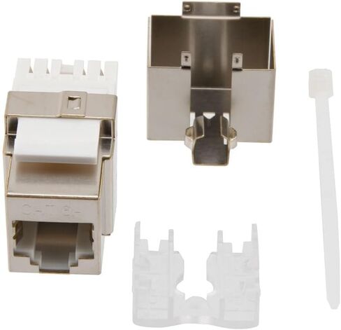 NavePoint 180 Degree CAT6A Keystone Jack, RJ45 Female, 25 Pack, FTP Shielded in Kuwait