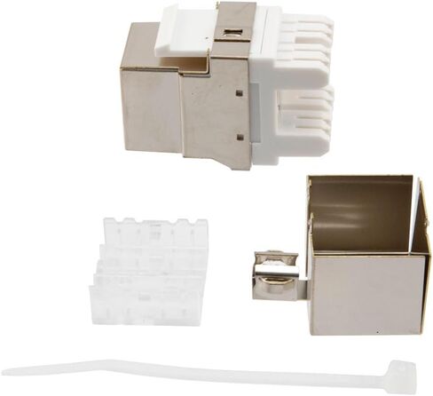 NavePoint 180 Degree CAT6A Keystone Jack, RJ45 Female, 25 Pack, FTP Shielded in Kuwait