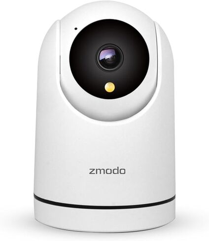 كاميرا أمان لاسلكية Zmodo تدور 360 درجة، دقة 1080 بكسل عالية الدقة، كشف الذكاء الاصطناعي الذكي، رؤية ليلية، صوت ثنائي الاتجاه، واي فاي 2.4/5 جيجا هرتز (1) in Kuwait