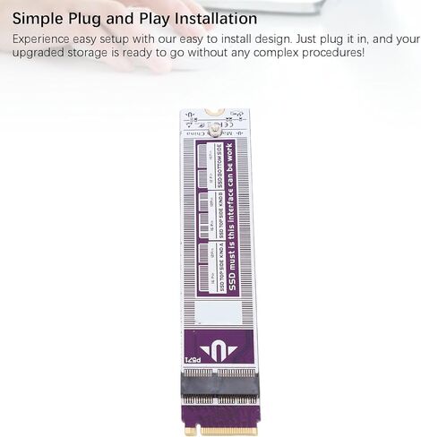 M2 NVME SSD Adapter, 12pin 16pin PCIe SSD Converter Card for Air Pro 2013 2017, with Easy Installation Stable Data Transfer in Kuwait