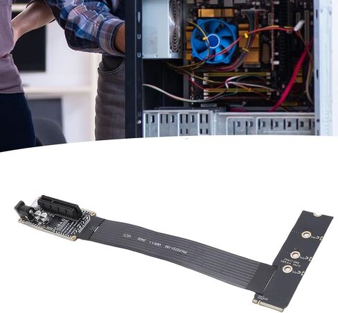 محول GOWENIC M.2 إلى PCIe، بطاقة تمديد PCIe 4.0 X4 NVMe SSD مع لوحة دوائر FPC، متوافقة مع مفتاح M.2 2230 2242 2260 2280، لبطاقات توسيع GPU NVMe SSD الخارجية in Kuwait