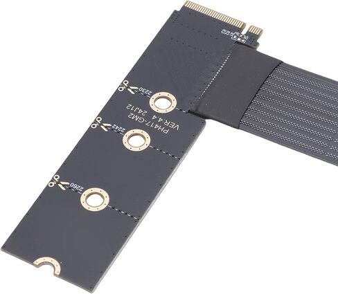 محول GOWENIC M.2 إلى PCIe، بطاقة تمديد PCIe 4.0 X4 NVMe SSD مع لوحة دوائر FPC، متوافقة مع مفتاح M.2 2230 2242 2260 2280، لبطاقات توسيع GPU NVMe SSD الخارجية in Kuwait