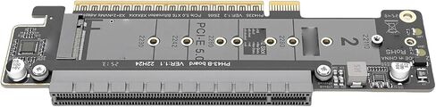 محول بطاقة توسيع مفتاح VINGVO PCIe 5.0 X16 إلى Dual M.2 NVMe M، متوافق مع الإصدارات السابقة مع 4.0، 3.0، يدعم 2230 2242 2260 2280 22110 SSD، مثالي لنقل البيانات بسرعة عالية in Kuwait