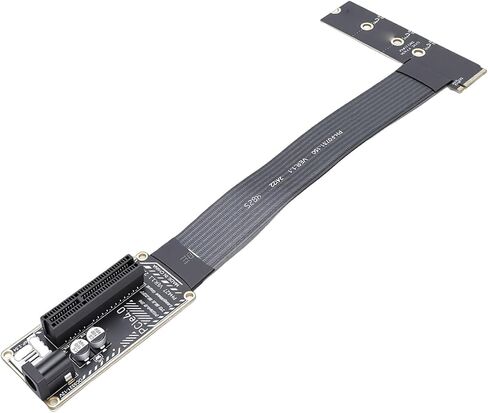 M.2 M Key to PCIe X4 Adapter, Supports PCIe 4.0 3.0 2.0 with Ultra Thin 0.3mm FPC, Compatible with NVMe SSDs GPU Enclosures for DIY Computer Upgrades in Kuwait