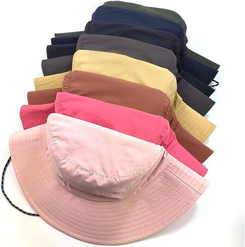 1PC Four Seasons Folding Fisherman Hat, Multi-Functional Outdoor Fishing Hat with Drawstring Closure, Quick Drying, Sunscreen Cap, Pink in Kuwait