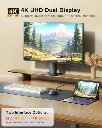 تابلت CHUWI Hi10 X2 Windows مع لوحة مفاتيح 10.1 بوصة، انتل كور i3، 8 جيجا رام 256 جيجا اس اس دي، 2 في 1 كمبيوتر لوحي، 4K مايكرو HDMI، واي فاي 6، BT 5.3، USB 3.2 in Kuwait