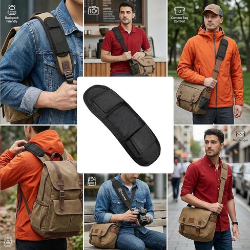 Shoulder Pad for Bag Strap, Universal Backpack Strap Pads Soft Vest Bag Strap Pad Shoulder Strap Cushion (Black) in Kuwait