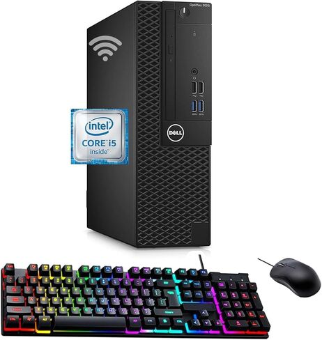 Dell Optiplex 5050 SFF Desktop PC, Core i5-6500 (3.2GHz-3.6GHz), 8GB RAM, 256GB SSD, Keyboard & Mouse, USB, HDMI, WiFi, Bluetooth, Windows 11 Pro (Renewed) in Kuwait
