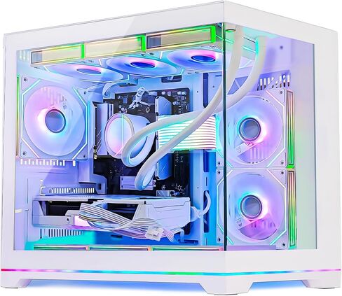 Ocean Park White Prebuilt Gaming PC, AMD Ryzen 7 9800X3D 4.7GHz 8-Core, RTX 5070 Ti 16GB, 32GB DDR5 RAM, 1TB PCIe SSD, 850W PSU, 360mm AIO Liquid Cooler, APP RGB Fan Control, Windows 11 in Saudi Arabia