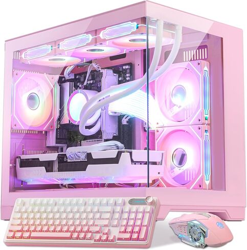Ocean Park White Prebuilt Gaming PC, AMD Ryzen 7 9800X3D 4.7GHz 8-Core, RTX 5070 Ti 16GB, 32GB DDR5 RAM, 1TB PCIe SSD, 850W PSU, 360mm AIO Liquid Cooler, APP RGB Fan Control, Windows 11 in Saudi Arabia