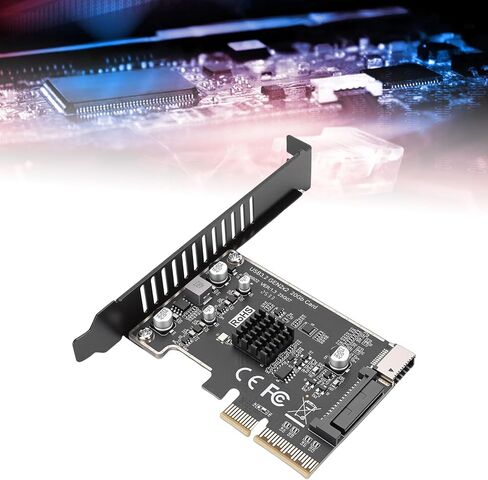 Diyeeni 20Gbps PCIE USB C Card with Internal Type E to Type C and 15 Pin USB Header Expansion Card, PCI Express 3.0 x4 Front Panel Adapter, for Desktop PC in Kuwait