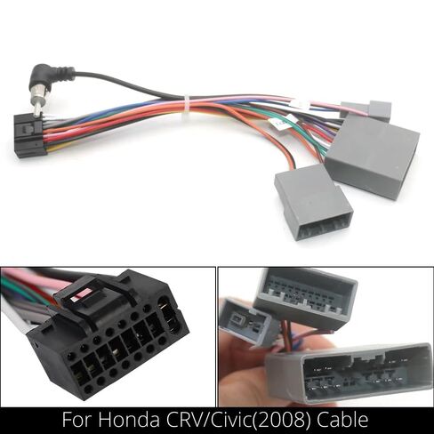 Car Radio Stereo Wiring Harness Cable Adapter Android for Honda CRV Civic 2007~2011 with Antenna in Kuwait