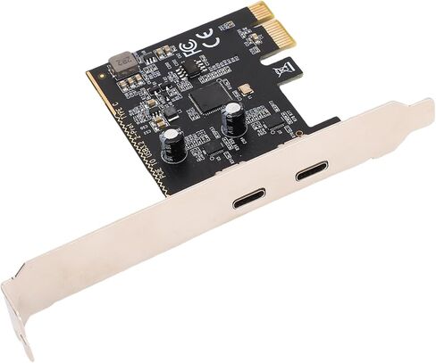 بطاقة Fabater Type C PCIe لسطح المكتب، نقل بيانات بسرعة 5 جيجابت في الثانية مع شريحة ASM1042 بطاقة توسيع من النوع C عالية السرعة، منافذ USB مزدوجة مع قرص مضغوط للكمبيوتر المكتبي OS X in Kuwait