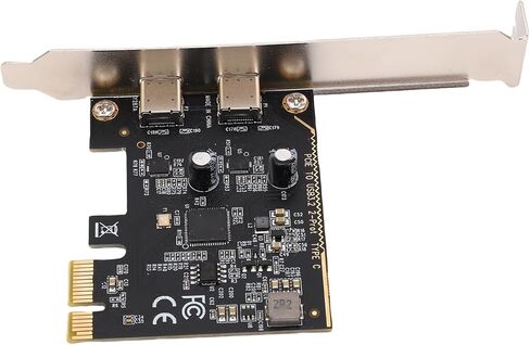 بطاقة Fabater Type C PCIe لسطح المكتب، نقل بيانات بسرعة 5 جيجابت في الثانية مع شريحة ASM1042 بطاقة توسيع من النوع C عالية السرعة، منافذ USB مزدوجة مع قرص مضغوط للكمبيوتر المكتبي OS X in Kuwait