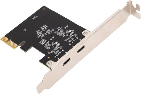 بطاقة Fabater Type C PCIe لسطح المكتب، نقل بيانات بسرعة 5 جيجابت في الثانية مع شريحة ASM1042 بطاقة توسيع من النوع C عالية السرعة، منافذ USB مزدوجة مع قرص مضغوط للكمبيوتر المكتبي OS X in Kuwait