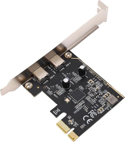 بطاقة Fabater Type C PCIe لسطح المكتب، نقل بيانات بسرعة 5 جيجابت في الثانية مع شريحة ASM1042 بطاقة توسيع من النوع C عالية السرعة، منافذ USB مزدوجة مع قرص مضغوط للكمبيوتر المكتبي OS X in Kuwait