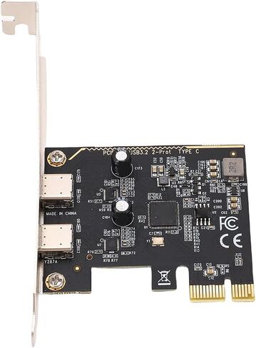 بطاقة Fabater Type C PCIe لسطح المكتب، نقل بيانات بسرعة 5 جيجابت في الثانية مع شريحة ASM1042 بطاقة توسيع من النوع C عالية السرعة، منافذ USB مزدوجة مع قرص مضغوط للكمبيوتر المكتبي OS X in Kuwait