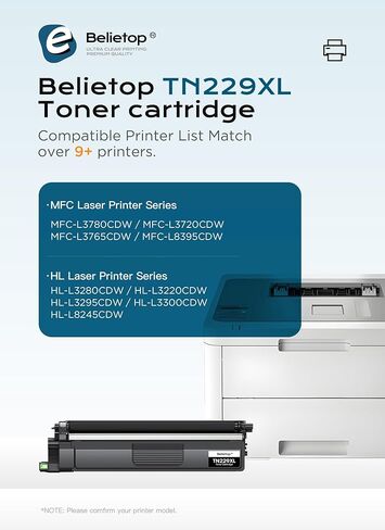 TN229XL Toner Cartridge 5 Pack (with Chip) High Yield Replacement for Brother TN229XL TN229 to Work for MFC-L3720CDW MFC-L3780CDW HL-L3220CDW HL-3280CDW HL-L3300CDW Printers(2 Black/C/M/Y) in Kuwait