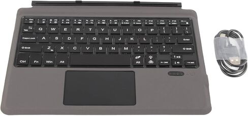 Focket Trackpad Keyboard, BT5.0 Stable Connection Ultra Slim Lightweight for Go Tablets, Sensitive Touchpad with Quick Response PU Leather for Go 1 2 3 Tablet (Regular Style) in Kuwait