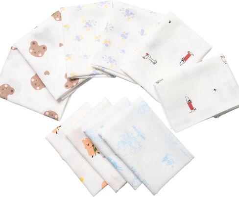 Arumary Cotton Handkerchief 100% Soft Cotton 10 Pack (14"X14"), Girls Handkerchief, Baby Handkerchief and Women Handkerchief in Saudi Arabia