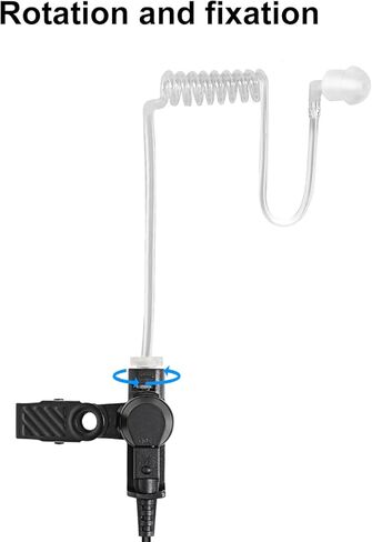 Earpiece for Motorola Walkie Talkie and Radio with PTT/Mic, Compatible for CP200D CP100D R2 CP200 CP185 BPR40 CLS1410 CLS1110 RMU2040 RMU2080D, 2-Wire Acoustic Tube Surveillance Headset, 2 Pin in Kuwait