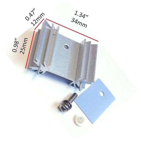 STOBOK 40pc Aluminum TO-220 Heat Sink Set for Component Cooling Random Color Effective Heat Dissipation for Electronics in Kuwait