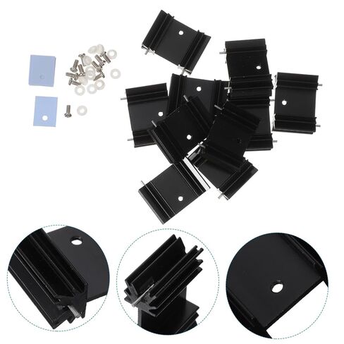STOBOK 40pc Aluminum TO-220 Heat Sink Set for Component Cooling Random Color Effective Heat Dissipation for Electronics in Kuwait