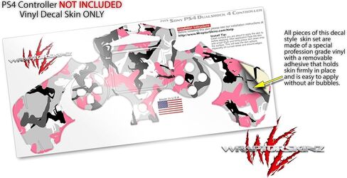 Decal Vinyl Skin Compatible with Sony PlayStation 4 Controller Sexy Girl Silhouette Camo Pink (Controller NOT Included) in Kuwait