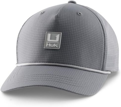 قبعة HUK الرجالية Andros 110 Snapback، قبعة أداء مكونة من 5 ألواح مع تفاصيل حبل، قفل Snapback وحافة معاد تدويرها in Kuwait