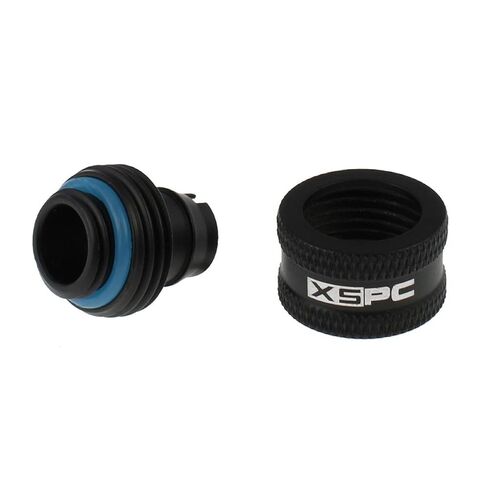 XSPC G1/4" 3/8" ID، 1/2" OD تركيب ضغط V2 (8 عبوات) وG1/4" 90 درجة تركيب دوار V2 (4 عبوات)، أسود غير لامع in Kuwait