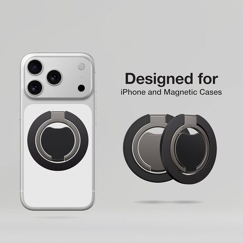 AMAZINGthing [Titan PRO MagFlex Grip Removable Phone Grip & Kickstand, Dual-Magnetic Mount, MagSafe-Compatible for iPhone 17/16/15/14/13/12 and MagSafe Cases Black in Saudi Arabia