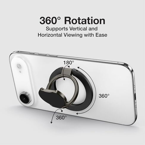 AMAZINGthing [Titan PRO MagFlex Grip Removable Phone Grip & Kickstand, Dual-Magnetic Mount, MagSafe-Compatible for iPhone 17/16/15/14/13/12 and MagSafe Cases Black in Saudi Arabia