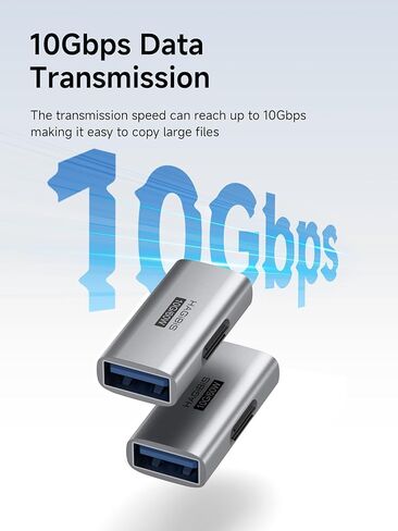 USB 3.2 Adapter 2 Pack, USB A Female to Female Connector OTG Adapter 10Gbps 60W Cable Extender for Laptops Charger PC Car Mouse Keyboard in Kuwait