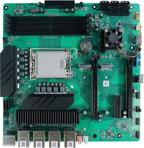 اللوحة الأم NAS بشريحة Z690، اللوحة الأم الصناعية تدعم معالجات Intel 12/13/14th LGA1700، شبكة i226 4x2.5G، 8xSATA، 4K DP HDMI، فتحات PCIE X16/X4، 4*M.2 NVMe، 4*DDR4، جدار حماية لجهاز التوجيه الناعم M-ATX in Kuwait
