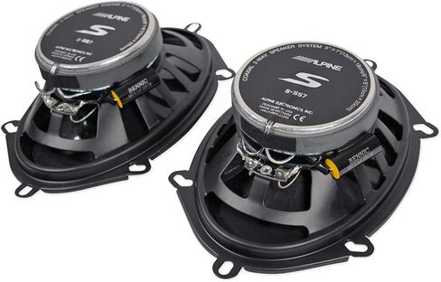 زوج من مكبرات الصوت ALPINE S-S57 بقوة 230 وات 5 × 7 بوصة أو 6 × 8 بوصة مجموعة مكبرات صوت السيارة المحورية ثنائية الاتجاه مع موصل سلك مكبر الصوت METRA 72-5512 المتوافق مع فورد 1987-Up (عنصران) in Kuwait