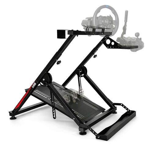 LGIB Foldable Sim Racing Wheel Stand with Seat Slot, Fully Adjustable Racing Simulator Cockpit, Supports Shifter & Handbrake, Compatible with Logitech, Thrustmaster, Moza for PS5, PS4, Xbox & PC in Kuwait