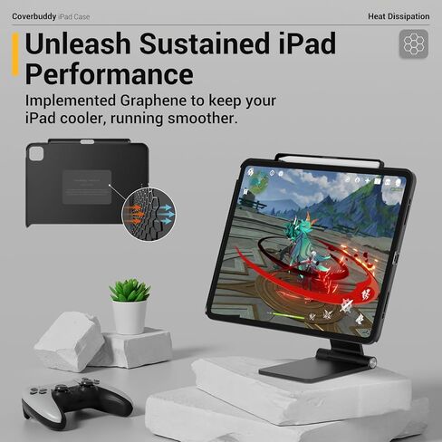 MAGEASY CoverBuddy for 2024 iPad Pro 13" - iPad Pro Case Compatible with Magic Keyboard for iPad Pro (M4), Enhanced Thickness & Heat Dissipation - (White 5.0) in Kuwait