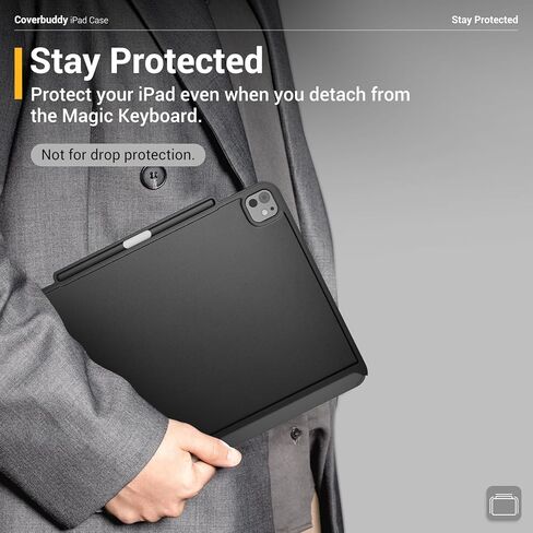 MAGEASY CoverBuddy for 2024 iPad Pro 13" - iPad Pro Case Compatible with Magic Keyboard for iPad Pro (M4), Enhanced Thickness & Heat Dissipation - (White 5.0) in Kuwait