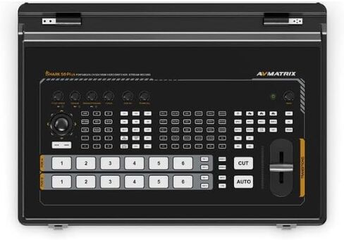 AVMATRIX Shark S6 Plus Portable Video Switcher | 17.3" FHD 6-Channel SDI/HDMI Live Production Switcher | RTMP Streaming, Recording, PTZ Control, USB Capture, XLR Audio with Phantom Power in Kuwait