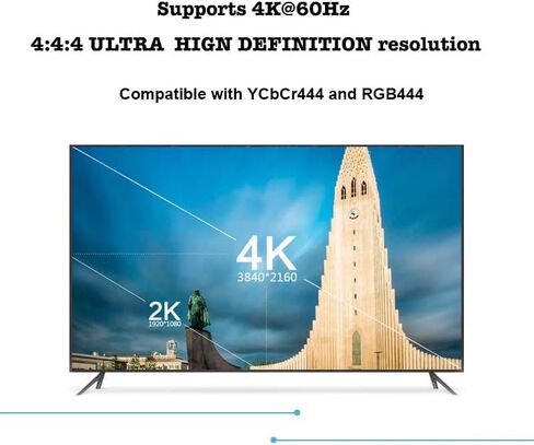 موزع HDMI eARC 4K@60 هرتز 1 في 2، محول HDMI 2 في 1 مع مستخرج صوت eARC لمكبر الصوت، مكبر الصوت، دعم EDID، Toslink SPDIF البصري، محوري in Kuwait