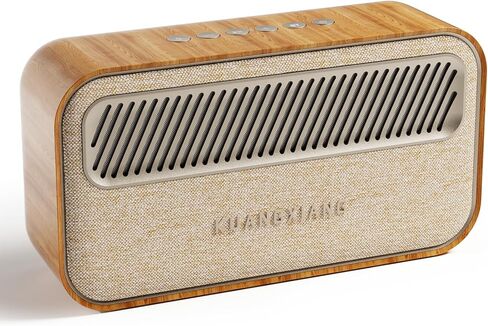 Bluetooth Speaker 45W(Peak) Wireless Portable Speaker with Bass, TWS Pairing, AUX, TF Card, Voice Assistant, Loud Wireless Wood Speakers, Retro Speaker for Home Party, Outdoor Camping in Kuwait
