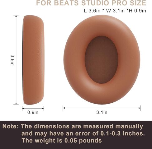 Replacement Ear Pads for Beats Studio Pro Headaphone, Soft and Sweat-Proof Protein PU EarPad for Beats Studio Pro Headaphone, Noise-reducing Memory Foam(Black) in Kuwait