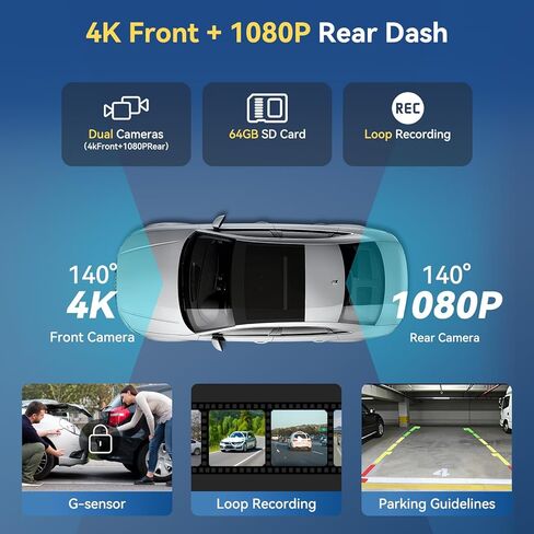 Carplay Screen for Car, Largest 11.5" Wireless Carplay & Android Auto Screen with 4K Dashcam / 1080P Rear Camera, Compatible with A-pple Carplay, Bluetooth, FM, TF Card, Voice Control, Navigation in Kuwait
