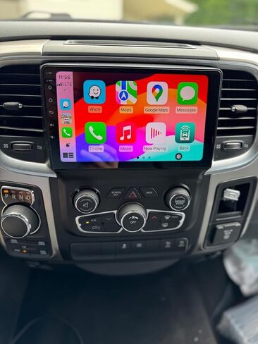 راديو ستيريو للسيارة 4+64G 9in Android 13 لـ Ram 1500 2500 3500 2013-2019 w/GPS للملاحة مع Carplay Android Auto راديو السيارة مع بلوتوث WiFi FM/RDS SWC شاشة مقسمة + كاميرا احتياطية in Kuwait