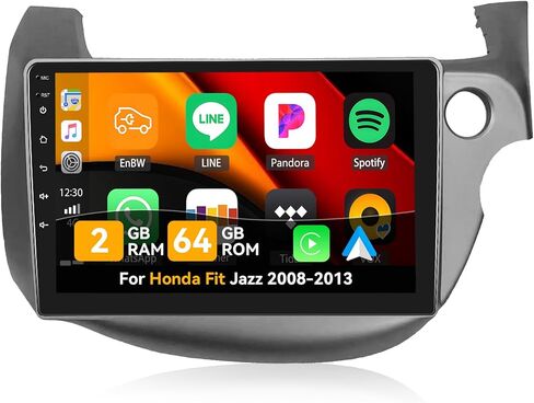 [2+64G] Android 15 Car Stereo for Honda Fit Jazz 2008-2013(Right Hand) with Wireless Carplay&Android Auto,10.1 Inch Touch Screen Car Radio with Mirror Link Bluetooth FM/RDS Radio WiFi GPS EQ SWC in Kuwait