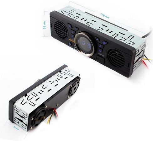 Car Radio with 2 Speakers, Bluetooth Car Stereo Car MP3 Player Support FM Radio/USB/TF Card/AUX in, Universal 1 Din 12V Car Audio Receivers in Kuwait