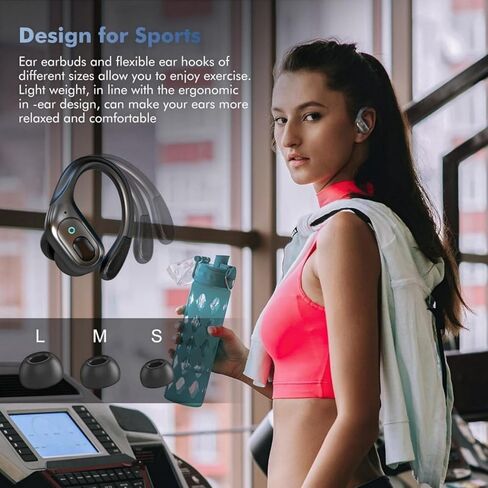 sajawass Wireless Earbuds, Sports Bluetooth Headphones, 75Hrs Playtime Ear Buds with LED Power Display, Noise Canceling Headset, IPX7 Waterproof Earphones for Workout/Running in Kuwait